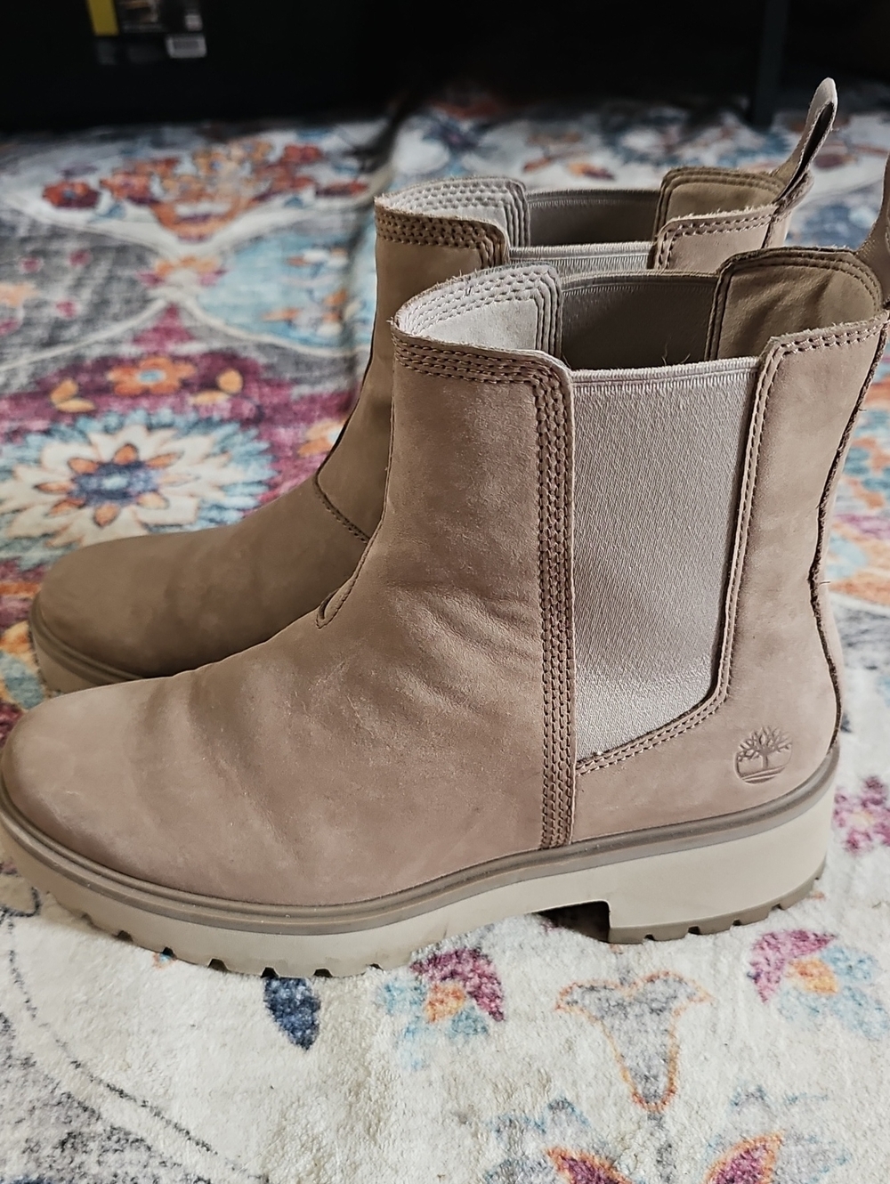 Timberland Taupe Suede Chelsea Boots